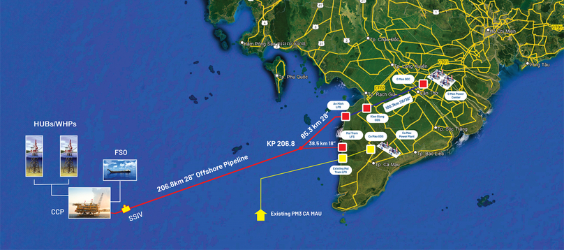 Overview of Block B project, offshore Vietnam. Photo courtesy of Petrotimes magazine.