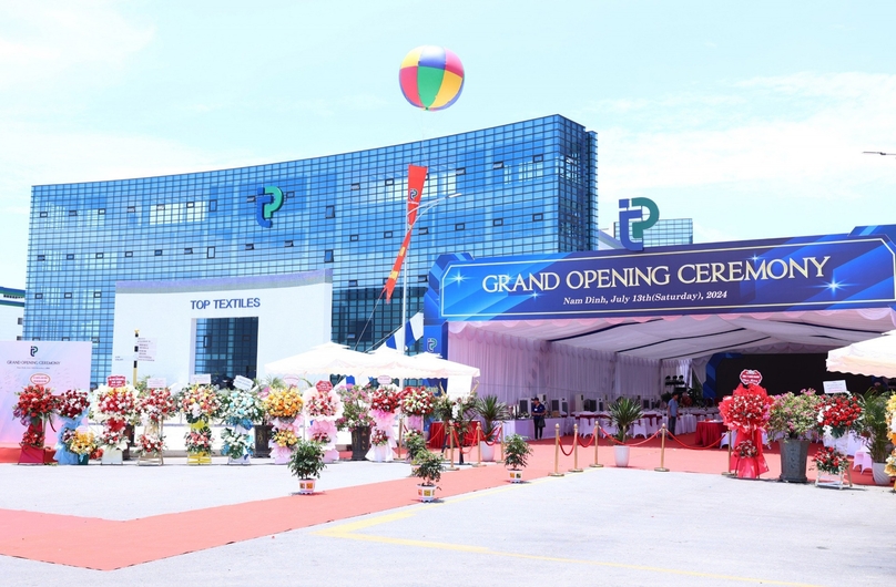 A view of the inauguration ceremony of the Top Textiles plant in Nam Dinh province, northern Vietnam, July 13, 2024. Photo courtesy of Nam Dinh newspaper.