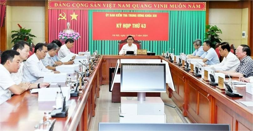 The Central Inspection Commission holds its 43rd meeting in Hanoi on July 15, 2024. Photo courtesy of the commission.