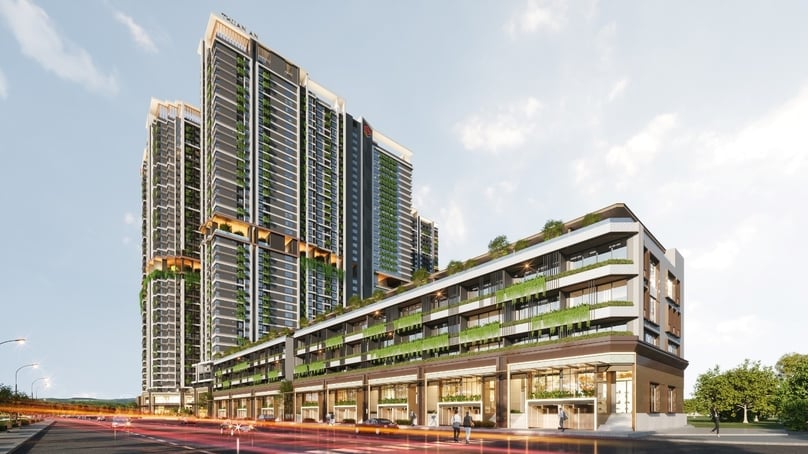 Thuan An 2 high-rise residential complex on Nguyen Thi Minh Khai street, Thuan An town, Binh Duong province, southern Vietnam. Photo courtesy of Phat Dat Real Estate Development Co.