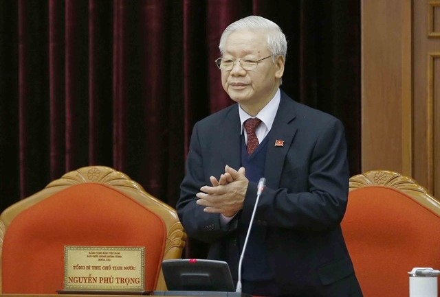 General Secretary of the Communist Party of Vietnam Nguyen Phu Trong was re-elected for his third term in 2021. Photo by Vietnam News Agency.