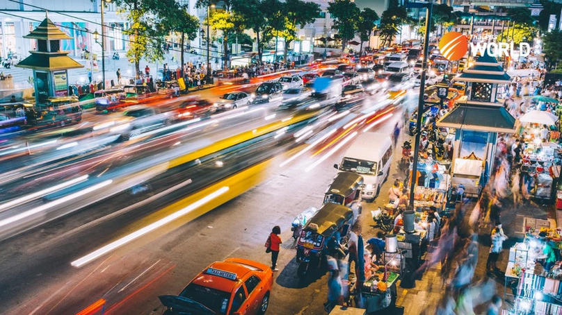 A crowded street in Thailand. Photo courtesy of thaipbsworld.com