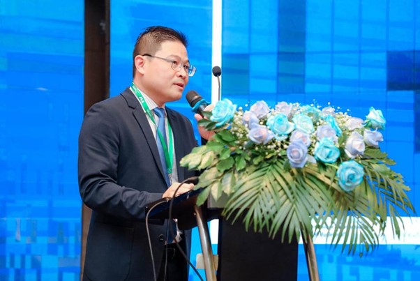 Vo Cong Minh, head of the ENT department at FV Hospital, speaks at  “Comprehensive Approach for Treatment of Snoring and Sleep Apnoea Syndrome” CME Training Programme in Can Tho city, southern Vietnam, July 20, 2024. Photo courtesy of FV.