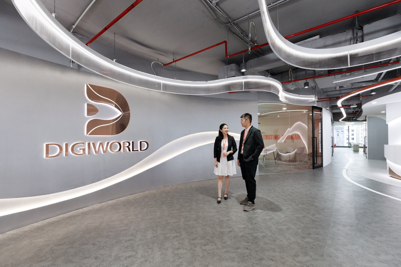 IT products distributor Digiworld posted net profits for two consecutive quarters Q1 and Q2/2024. Photo courtesy of the company.