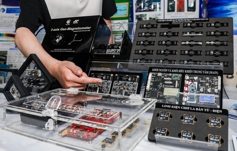 Products on display at a conference on semiconductor investment in Hanoi on July 29-31, 2024. Photo by The Investor/Trong Hieu.