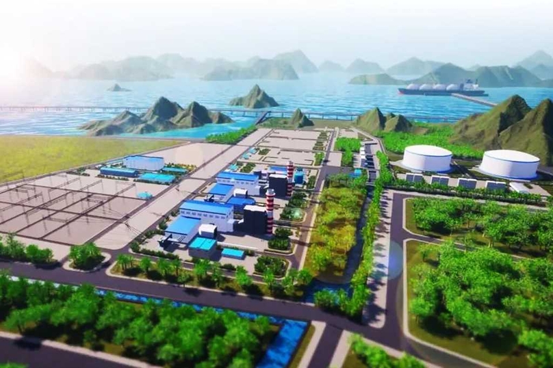 An illustration of LNG Quang Ninh power plant in Quang Ninh province, northern Vietnam. Photo courtesy of Quang Ninh newspaper.