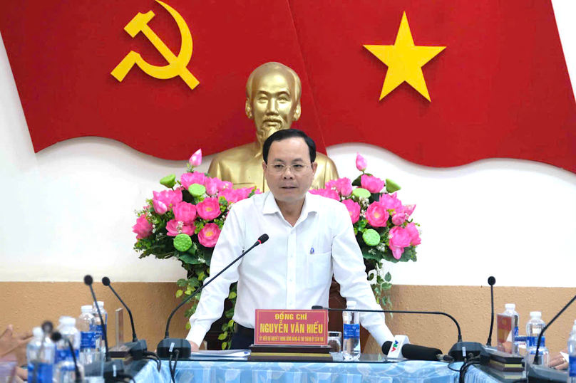 Nguyen Van Hieu, Secretary of Can Tho city's Party Committee, at a meeting with officials of VSIP Can Tho, August 13, 2024. Photo courtesy of Vietnam News Agency.