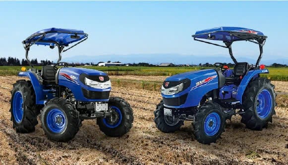 Products of Japanese farm equipment maker Iseki & Co. Photo courtesy of iseki.co.jp.