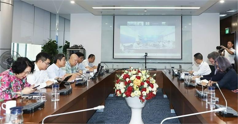 A meeting between EVN and ADB to discuss the BESS project, Hanoi, August 14, 2024. Photo courtesy of EVN.