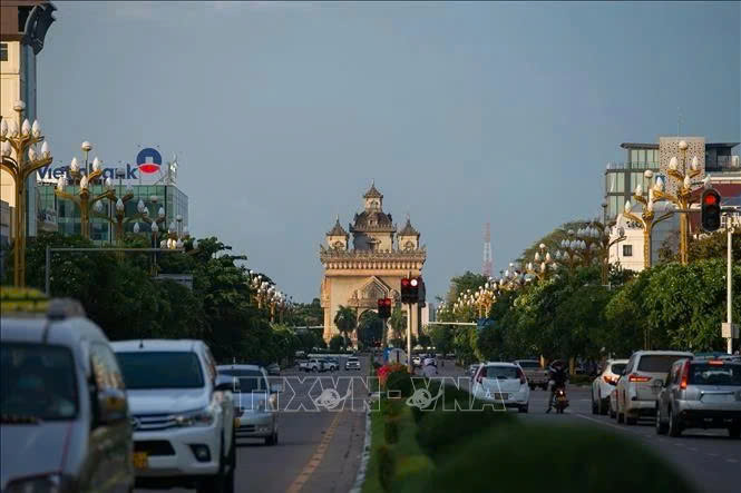  A street in Vientiane, Laos. Photo courtesy of Xinhua/VNA.