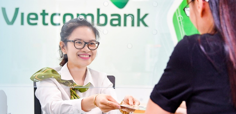  A Vietcombank clerk. Photo courtesy of the bank. 