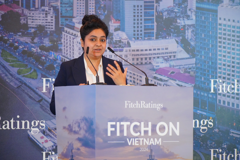 Sagarika Chandra, director of Sovereign Ratings for Asia-Pacific at Fitch Ratings, was speaking at the Fitch Conference on Vietnam 2024 held in Ho Chi Minh City on August 20, 2024. Photo courtesy of Fitch.