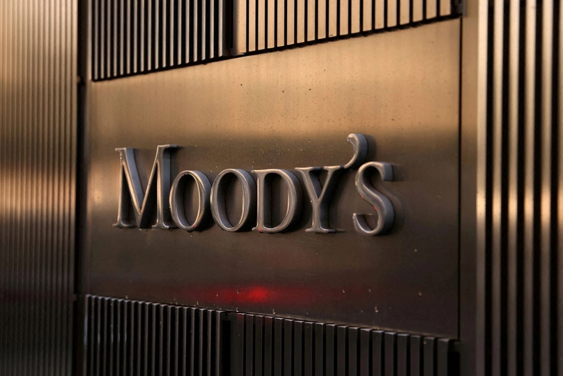 Moody's logo in New York. Photo courtesy of the company.