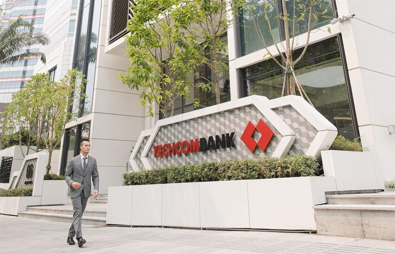 The front of Techcombank's headquarters in Hanoi. Photo courtesy of the bank.