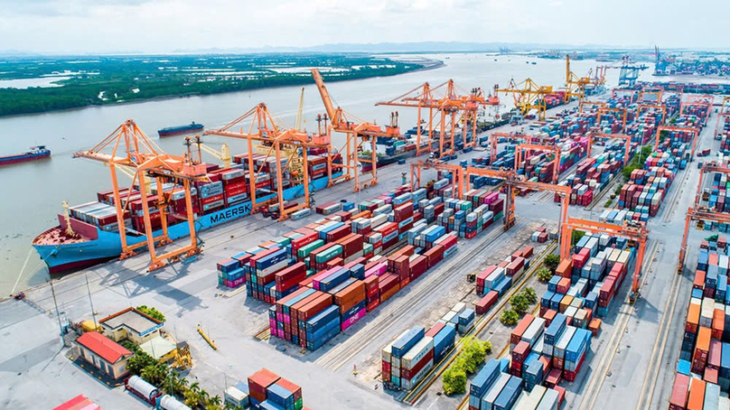 Containers at Hai Phong port in the eponymous northern Vietnam city. Photo courtesy of Vietnam Maritime Corporation.