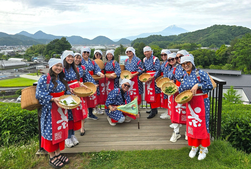 A tourist group guided by BenThanh Tourist travel agency. Photo courtesy of BenThanh Tourist.