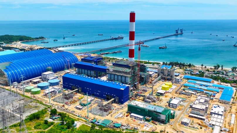 Work underway on Vung Ang II thermal power plant in Ha Tinh province, central Vietnam. Photo courtesy of Ha Tinh newspaper.