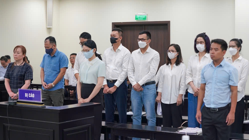 Defendants at the court. Photo by The Investor/Quang Tuyen.