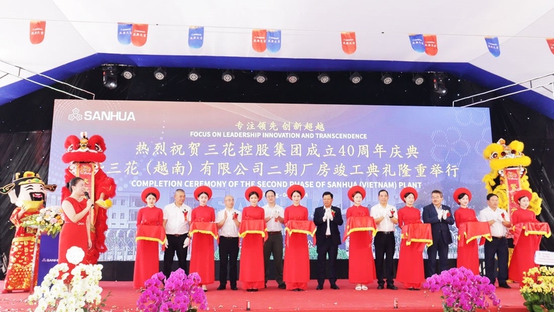 Sanhua launches the second phase of its factory in Hai Phong city, northern Vietnam on September 4, 2024. Photo courtesy of Hai Phong news portal.