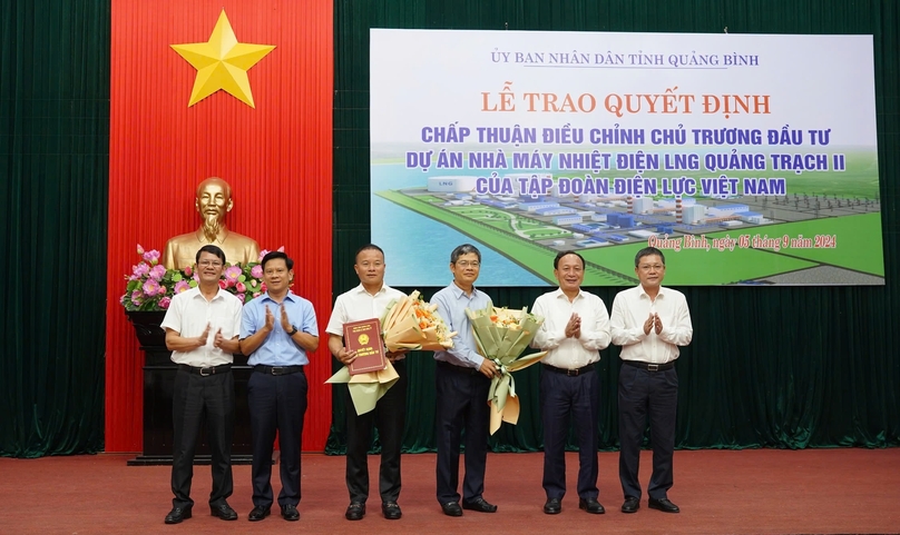 Quang Binh authorities grant an in-principle approval to EVN for its LNG-fired Quang Trach II power plant project in Quang Binh province, central Vietnam, September 5, 2024. Photo courtesy of EVN.