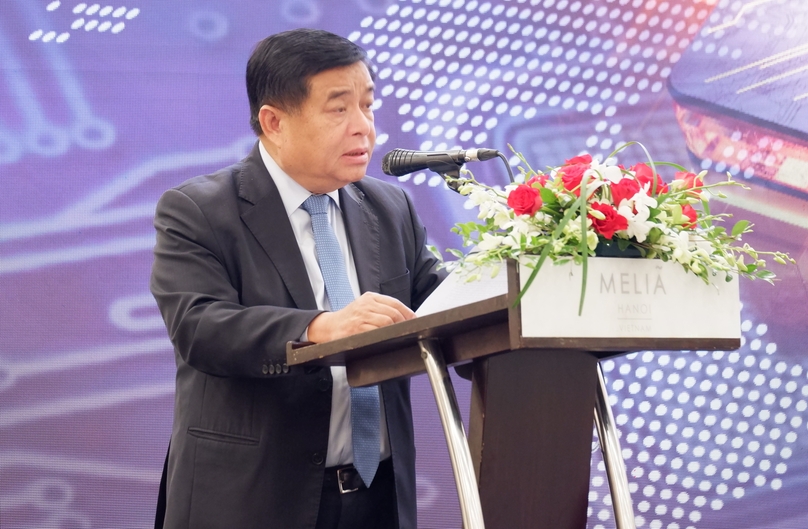 Minister of Planning and Investment Nguyen Chi Dung addresses the launch ceremony of the ITSI Policy and Supply Chain Leadership sessions in Hanoi, September 11, 2024. Photo by the Investor/Minh Tuan.