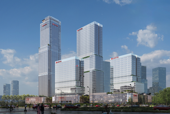 Winning design for a commercial center within the Lotte Eco Smart City under construction in Thu Thiem urban area, Thu Duc city, Ho Chi Minh City. Photo courtesy of HCMC Department of Planning and Architecture.