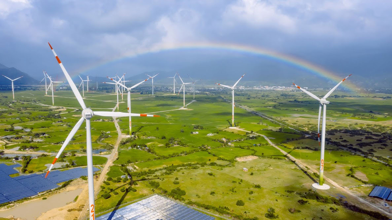 A wind power farm in Ninh Thuan province, south-central Vietnam. Photo courtesy of Thanh Nien (Young People) newspaper.