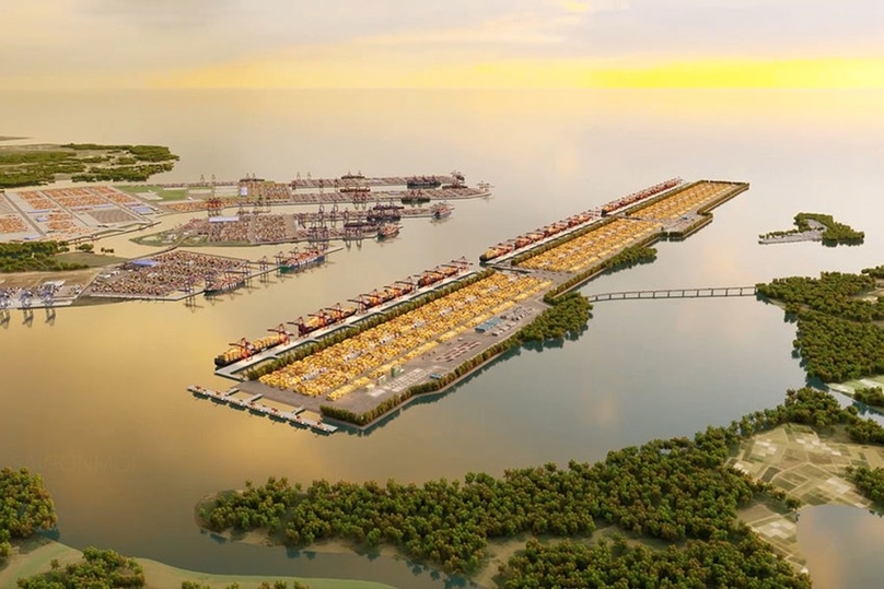 Illustration of Can Gio international transshipment port in Ho Chi Minh City, southern Vietnam. Photo courtesy of the HCMC government's news portal.