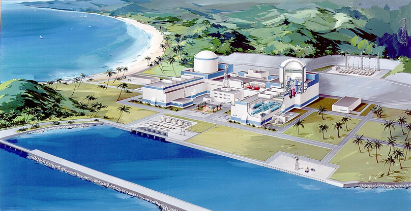 Draft design for the Ninh Thuan nuclear power plant in Ninh Thuan province, central Vietnam. Photo courtesy of Thanh Nien (Young People) newspaper.