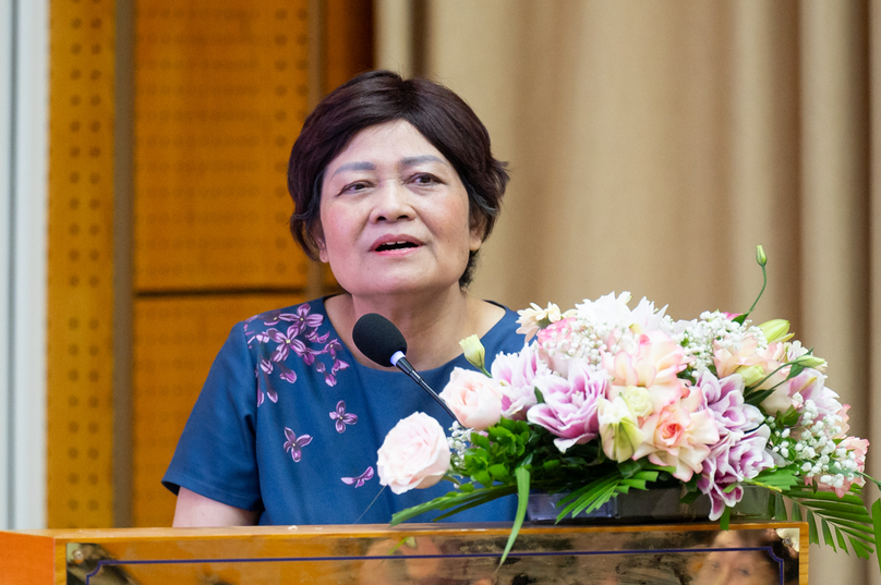  Nguyen Thi Lam, former vice head of the National Institute of Nutrition, speaks at the event. Photo by The Investor.