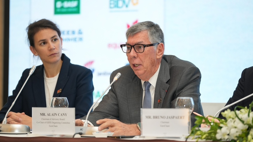 Alain Cany (right), co-chair of the GEFE Organizing Committee and EuroCham Vietnam advisory board chairman. Photo courtesy of EuroCham.