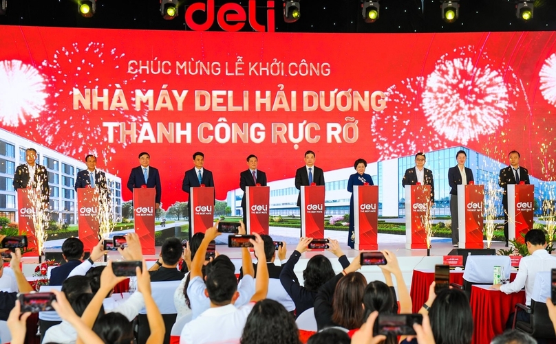 China's Deli Group breaks ground on a $270 million factory in Hai Duong province, northern Vietnam, September 28, 2024. Photo courtesy of Hai Duong newspaper.