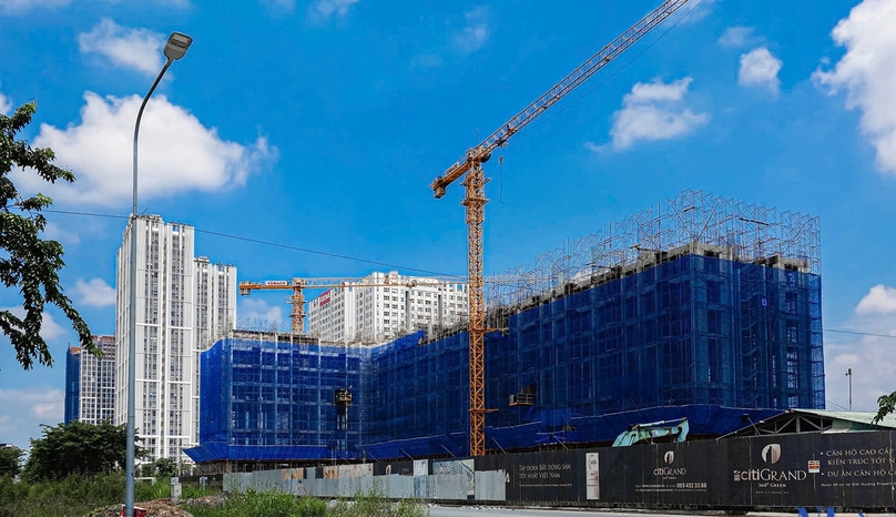 A real estate project under development in Vietnam. Photo by The Investor/Vu Pham.