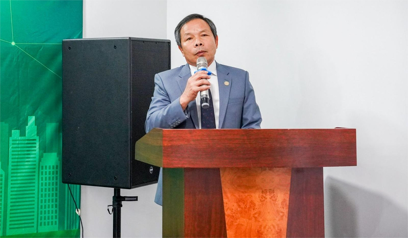 Tran Doan Dat, standing board vice chairman and general director of AAA Insurance, speaks at the signing ceremony on October 2, 2024. Photo courtesy of AAA.