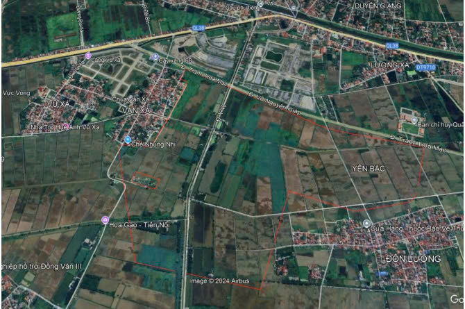 A map featuring the location of a new urban area in the south of Duy Tien township's administrative center, Ha Nam province, northern Vietnam. Photo courtesy of Taseco Land.