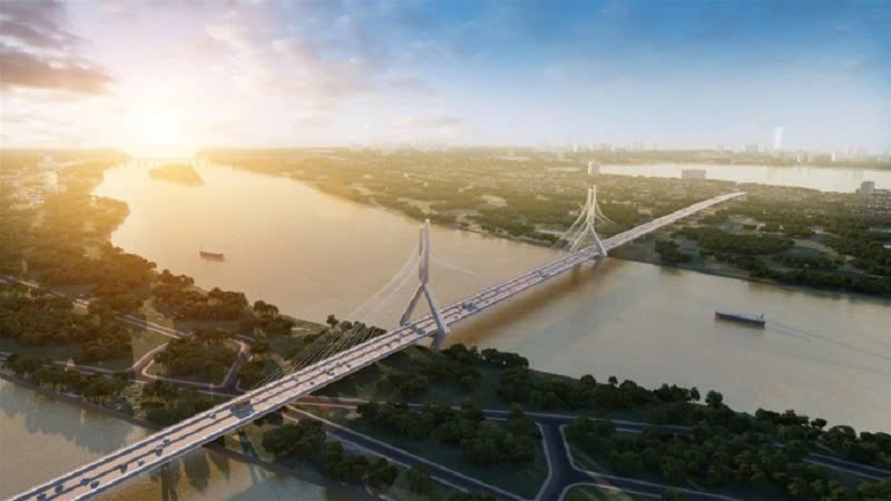  An illustration of Tu Lien bridge in Hanoi. Photo courtesy of the Hanoi Department of Planning and Architecture.