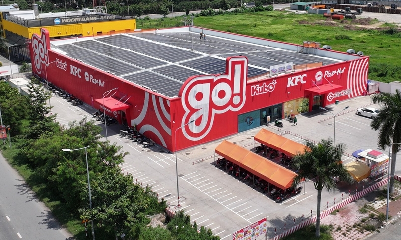 Central Retail’s mini go! outlet with a rooftop solar panels in Dong Nai province, central Vietnam. Photo courtesy of the company. 