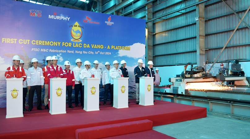 PTSC M&C begins building Lac Da Vang - A platform in Ba Ria-Vung Tau province, southern Vietnam, October 16, 2024. Photo courtesy of PTSC.