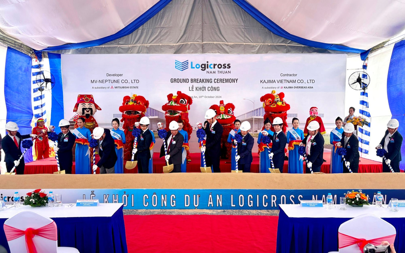 Logicross holds a groundbreaking ceremony in Long An province, southern Vietnam, October 18, 2024. Photo courtesy of Logicross.