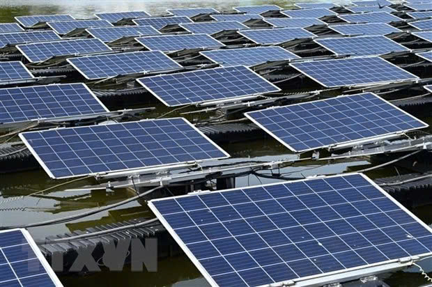  A solar power system. Photo courtesy of Vietnam News Agency.