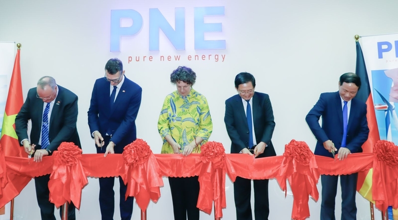 Representatives of PNE AG, AHK Vietnam, the Germany embassy in Hanoi, and Binh Dinh province join the opening ceremony of the PNE rep office in Binh Dinh province, central Vietnam, October 30, 2024. Photo courtesy of Binh Dinh portal.