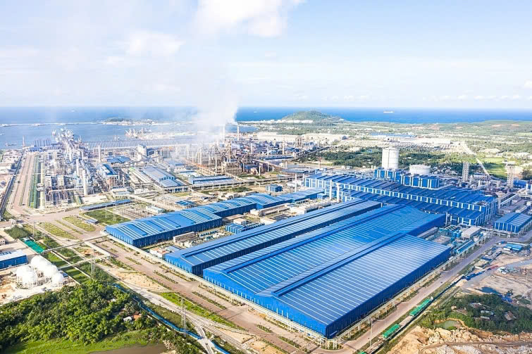 Hoa Phat Group's Dung Quat Iron and Steel Integrated Complex (Dung Quat 2) in Quang Ngai province, central Vietnam. Photo courtesy of the group.