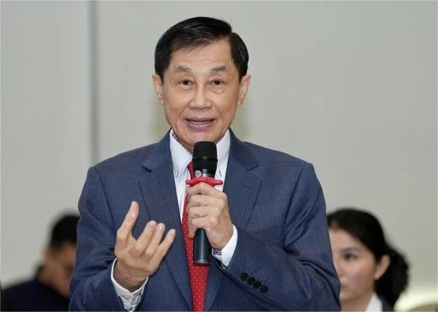 Johnathan Hanh Nguyen, chairman of the Inter-Pacific Group (IPPG), speaks at the Trinity Forum 2024, November 5, 2024 in Ho Chi Minh City. Photo courtesy of IPPG.