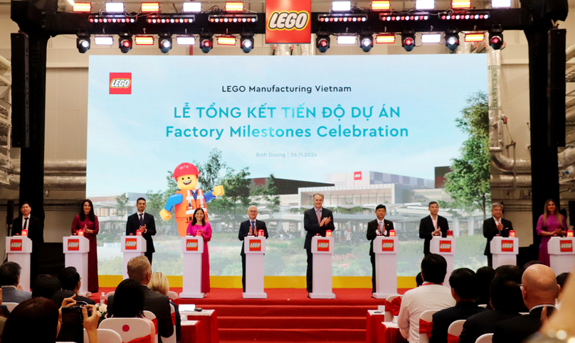 Lego holds a 'Factory Milestones Celebration' ceremony in Binh Duong province, southern Vietnam on November 6, 2024. Photo courtesy of Binh Duong news portal.