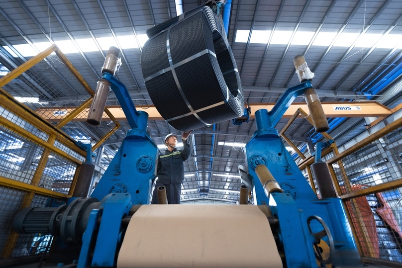 Steel products at a Hoa Phat factory. Photo courtesy of the company.