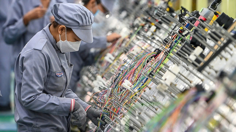 Work in progress at a production line of automaker Thaco. Photo courtesy of Thaco.