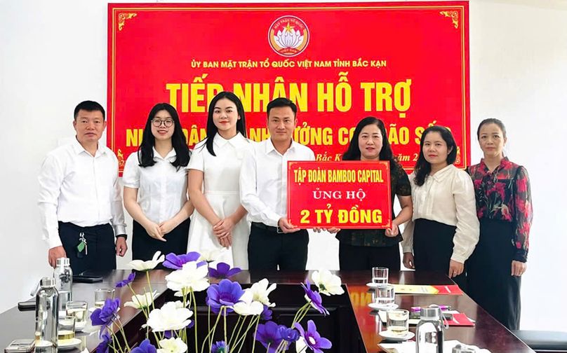 Bamboo Capital donates VND2 billion ($78,860) to support 33 households in Bac Kan province to rebuild houses damaged by super typhoon Yagi. Photo courtesy of the group.