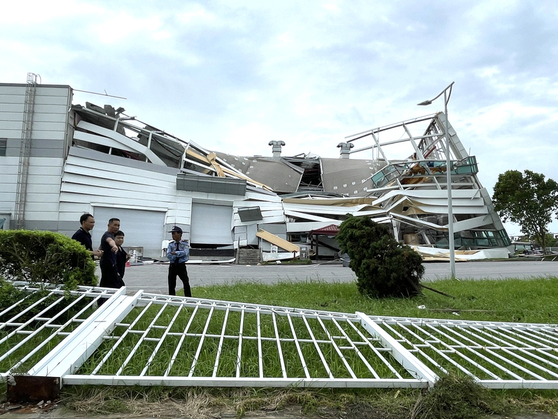 Typhoon Yagi damaged LG Electronics factory in Hai Phong city, northern Vietnam. Photo courtesy of Tuoi Tre (Youth) newspaper.