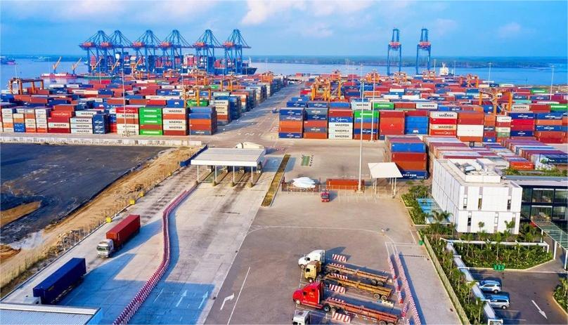 At a container port in Vietnam. Photo courtesy of Vietnam News Agency.