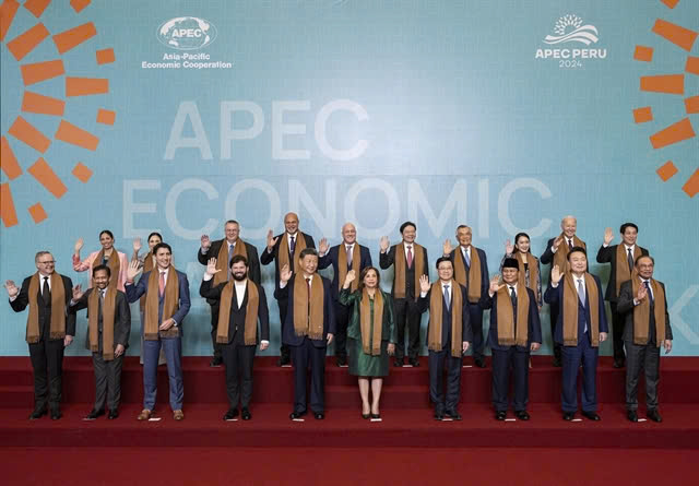 President Luong Cuong attends the 31st APEC Economic Leaders' Meeting with the theme 'Empower, Include, Grow' in Lima, Peru on November 16, 2024. Photo by Vietnam News Agency.